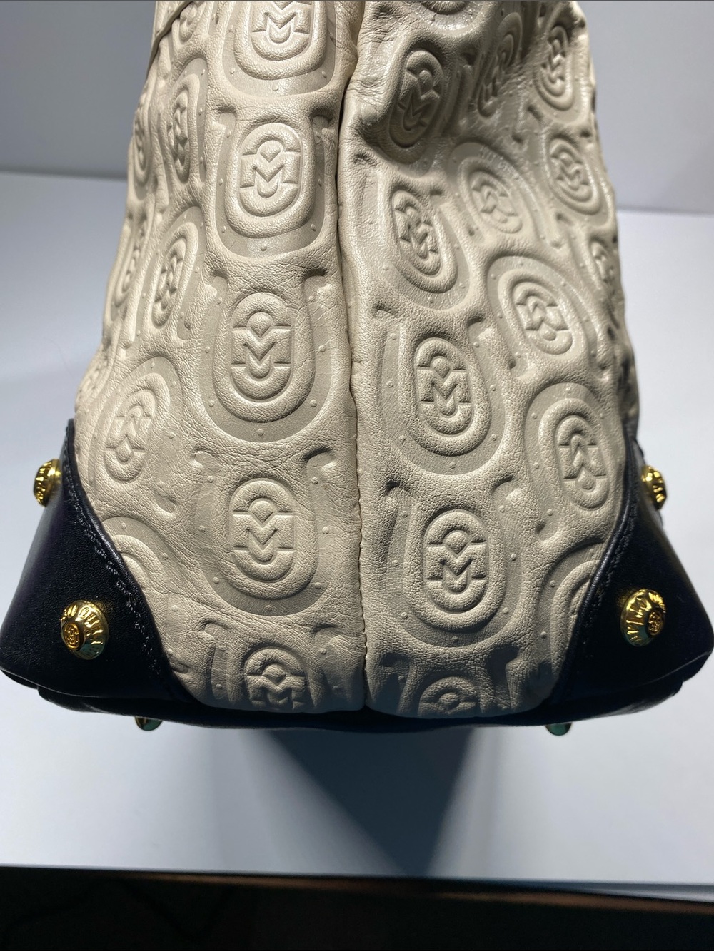 NWT Marino Orlandi Hobo-Cream and Black - Picture 7 of 11